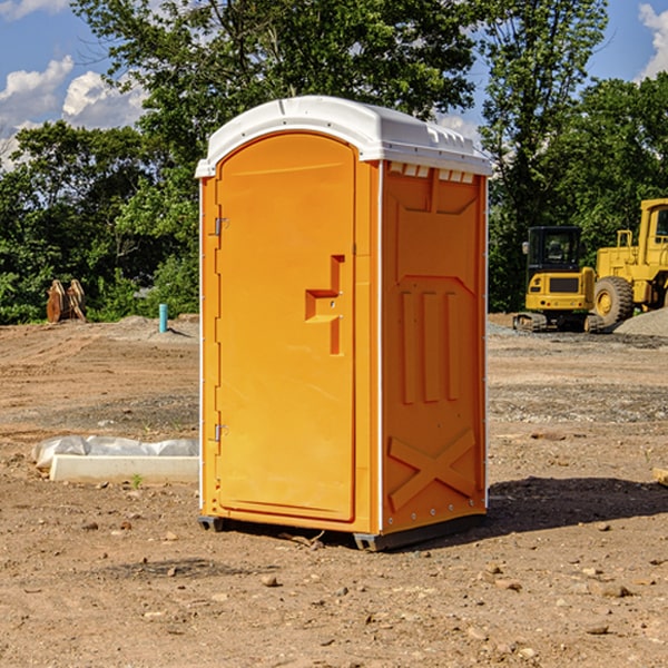 how often are the porta potties cleaned and serviced during a rental period in Country Club California